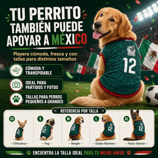 Playera Mundialista para Perritos México