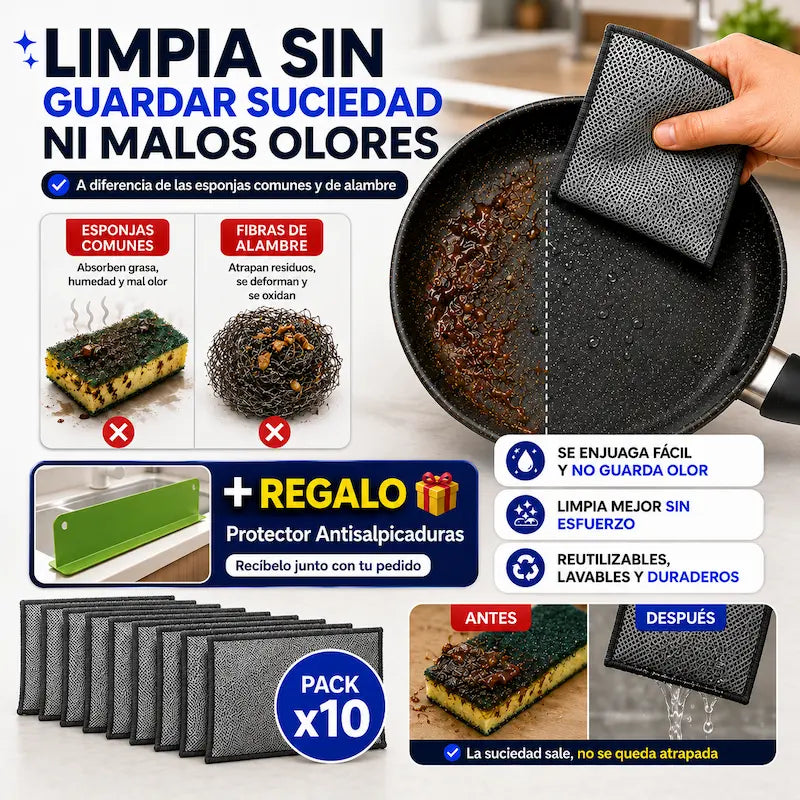 PañoClean® Pack x10 | Menos grasa pegada, menos esfuerzo al limpiar