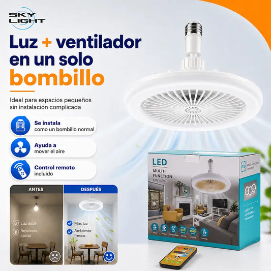 Bombillo Ventilador LED | Luz y frescura sin instalación