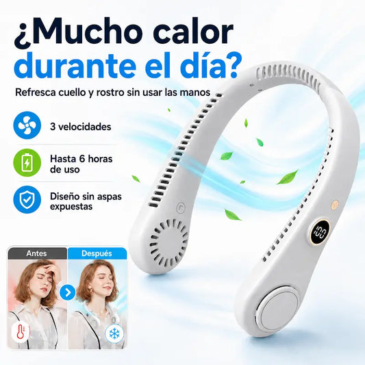 Ventilador de Cuello Recargable | Frescura manos libres para días de calor